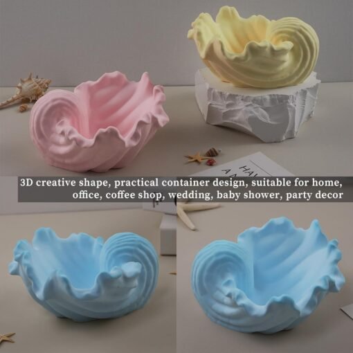 Vedini Silicone Shell Shape 3D Designer Conch Mold | Candle Mold, Soap Mold, Resin Craft Mold for DIY Art, Home Décor, Gift Making (5160) - Image 3