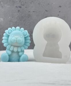 Vedini 2D Lion Silicone Mold Cylinder Soap Cake Mold Silicone Mold Crafts Candle Making 5015
