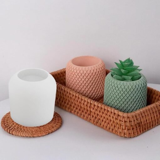 Vedini 3D Concrete Silicone Mould Vase, Epoxy Resin Candle Holder Molds, DIY Candle Making Molds, DIY Handmade Perfect Gifts 5053 - Image 5