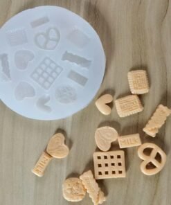 Alternative view of Vedini Biscuit Mix shape Fondant Mold Chocolate Chip Cookie Cheese Mold Baking Tool Fondant Liquid Silicone Mold jkb 4978A