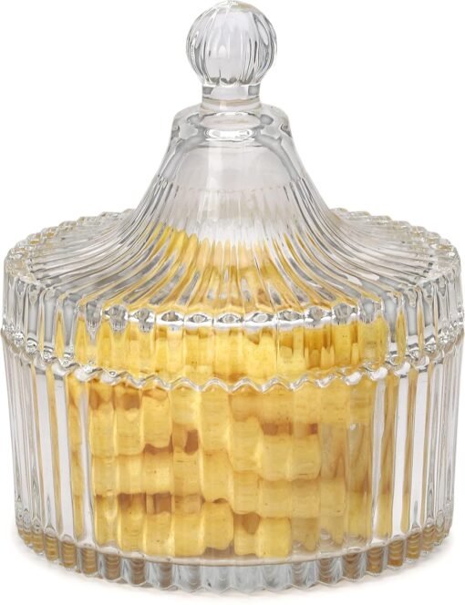Vedini Clear Glass Candle Jar with Lid – 300ml Candy Jar for Soy Wax Candle Making, Gifting & Decor – Heat-Resistant Premium Quality (Pack of 1 / 6 / 48) - Image 4