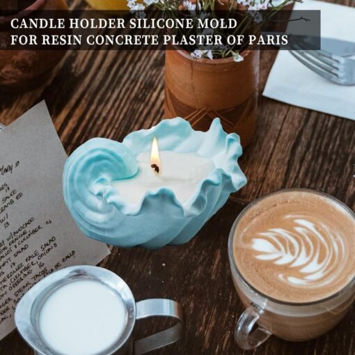 Vedini Silicone Shell Shape 3D Designer Conch Mold | Candle Mold, Soap Mold, Resin Craft Mold for DIY Art, Home Décor, Gift Making (5160) - Image 5