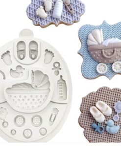 Alternative view of Vedini Baby Pram Candle Silicone Mold CFM 222