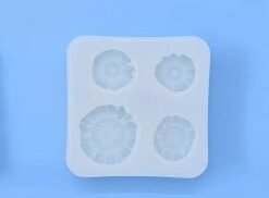 Alternative view of Vedini 4 Cavity Sunflower Silicone Mold Epoxy Resin Molds Fondant Cake Baking Mold for Kitchen for Bakery Home Floating Candle Mold  5122B