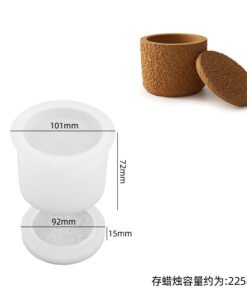 Alternative view of Vedini DIY Irregular Lava-Style Silicone Mold with Lid – Crystal Glue, Cement, Plaster, Jesmonite Candle Cup Mold | Mirror Finish | 3 Variants Available 5158