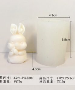 Alternative view of Vedini Cute rabbit candle silicone baking cake mold JKB 5091