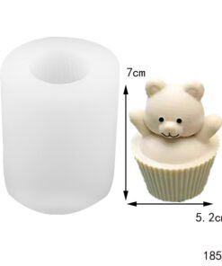 Alternative view of Vedini Paper cup bear teddy candle silicone mold JKB 5086