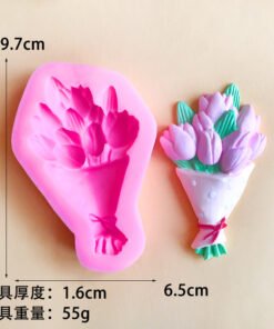 Alternative view of Vedini Tulip silicone mold chocolate cake decoration mold fondant mold JKB 5082