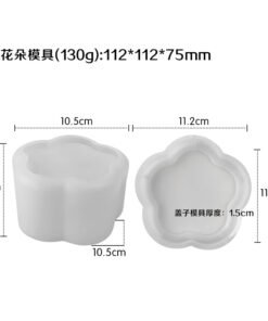 Vedini Round hexagonal storage box mold diy crystal drop glue geometric storage box epoxy resin cup silicone mold JKB 5095