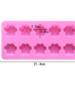 Alternative view of Vedini 10 Cavity Puppy Paw silicone chocolate mold JKB 5121