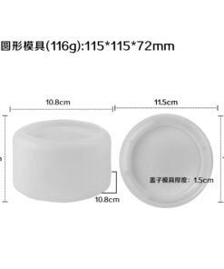 Vedini Round hexagonal storage box mold diy crystal drop glue geometric storage box epoxy resin cup silicone mold JKB 5094