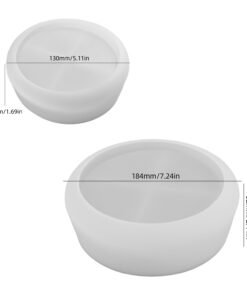 Alternative view of Vedini Concrete Round Silicone Mold for Deep Casting | DIY Tray, Cement Bowl, Epoxy Resin, Gypsum, Plaster, Trinket Pot, Ring Holder, Flower Planter Mold (5159 and 5133)