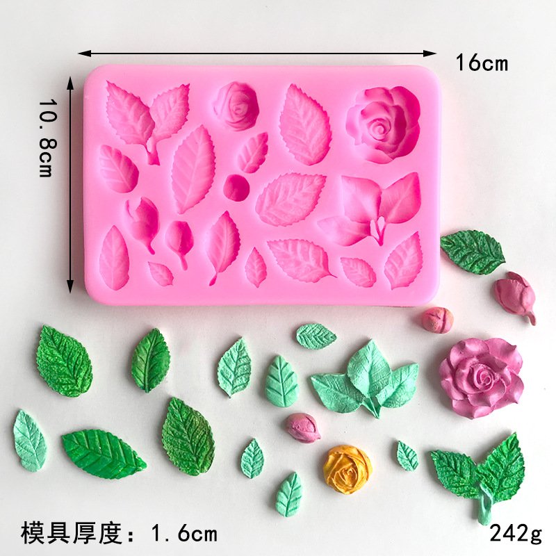 Vedini Leaf maple leaf mint fondant silicone mold diy cake decoration chocolate clay drip glue mold JKB 5079 - Image 4
