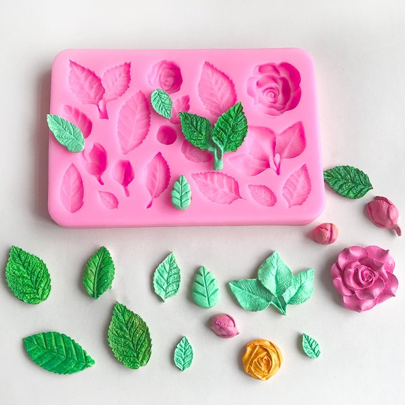 Vedini Leaf maple leaf mint fondant silicone mold diy cake decoration chocolate clay drip glue mold JKB 5079 - Image 3