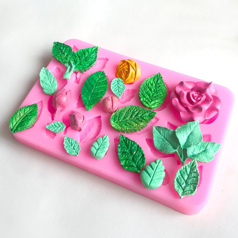 Vedini Leaf maple leaf mint fondant silicone mold diy cake decoration chocolate clay drip glue mold JKB 5079 - Image 2