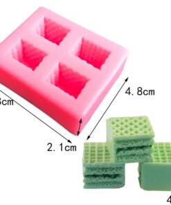 Alternative view of Vedini New wafer sandwich biscuit mold chocolate food grade silicone fondant baking candle mold JKB 5088