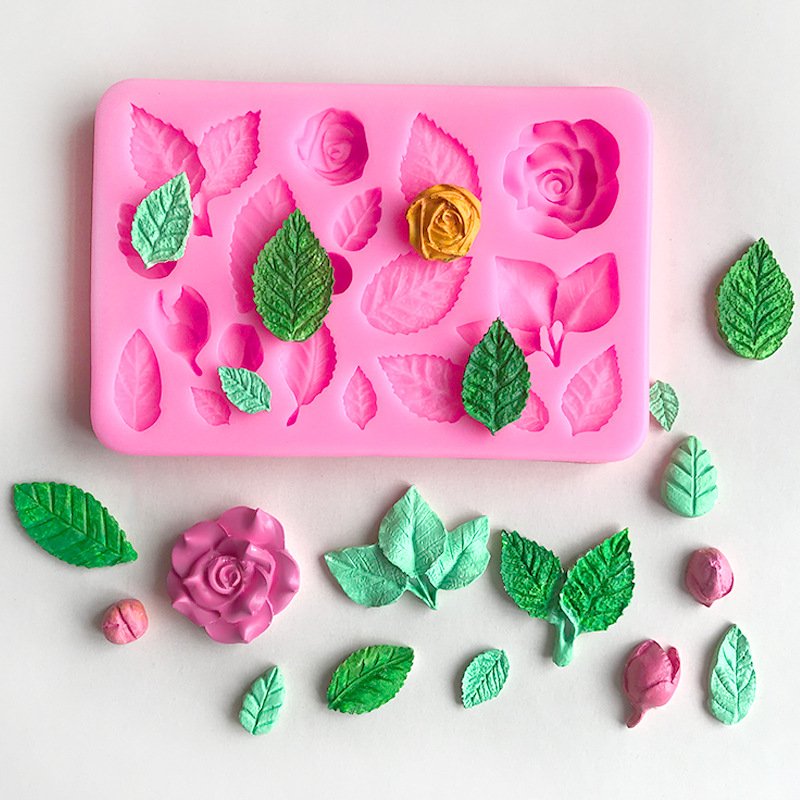 Vedini Leaf maple leaf mint fondant silicone mold diy cake decoration chocolate clay drip glue mold JKB 5079