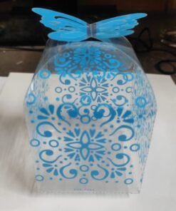 Vedini empty PVC /plastic box gift box empty folding gift box Color blue (5Pc pack)