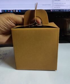 Vedini Paper 5 PCS Candle JAR GIFT BOX PACKAGING (Lock & Flowers) (H- 9cm W- 9cm L- 9cm)(5 pc)