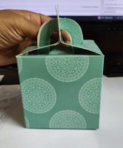 Alternative view of Vedini Paper 5 PCS Candle JAR GIFT BOX PACKAGING (Lock & Flowers) (H- 9cm W- 9cm L- 9cm)(5 pc)