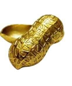 Alternative view of Vedini Peanut Dry Fruits Platter in Gold Finish | Dry Fruit Tray | Serving Tray | Snack Tray | Gift Item for Decor Your Home Standard (Groundnut) Electroplating
