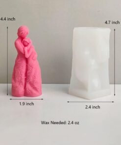 Alternative view of Vedini Mother and Daughter Candle Molds I 3D Abstract Love & Grow Up Silicone Wax Epoxy Mould I for DIY Handmade Ornament, Cake Décor, Aromatherapy, Soap, Resin Art Craft Making, Home Decoration