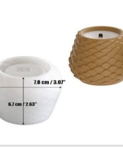 Vedini Unique Candle Holder Molds Silicone Texture Crafting Molds Unique Shape Flowerpot Molds for Crafting Candlesticks 5386C