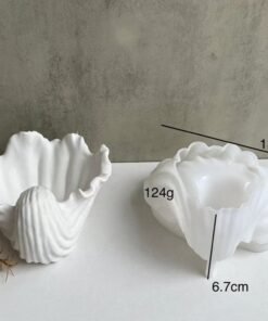 Vedini Silicone Shell Pots Molds Plaster Shell Mold Storage Mold Epoxy Silicone Plaster Mold Flower Pot Candle Cups MOld 5357B