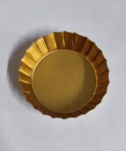 Golden Glossy Diwali Round Metal Diya