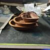 wooden candle soy wax bowl heart