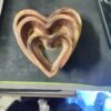 wooden candle soy wax bowl heart