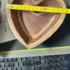 wooden candle soy wax bowl heart