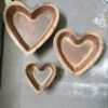 wooden candle soy wax bowl heart