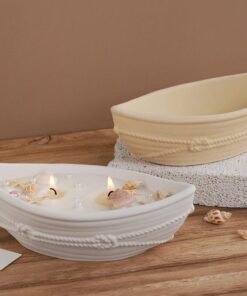 Alternative view of Vedini Boat Shape Bowl Mold Large Boat Shape Bowl Mold Used for Candle Jar Flower pot , Storage Pot, Handmade Casting Mold，Oval Boat silicone mold.  53102