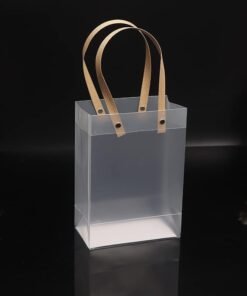 Vedini Gift Bags 5 Pieces Transparent Plastic Drink Wrapping Bags Thick, Durable, Waterproof, For Sweets, Souvenirs, Shopping Bags, (L -13CM H B-6CM W-15CM)