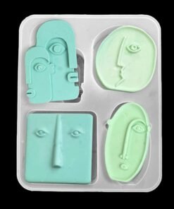 Vedini Human Faces Shape 3D Fondant Silicone Wax Mold I for Handmade Ornament Candles Aromatherapy Plaster, Soap, Clay, Resin Casting, Art Craft Gift Making jkb-3007