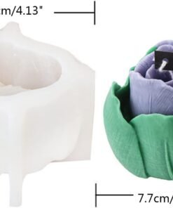 Alternative view of Vedini Double Tulip Flower Mold for Valentine  Candle  5256