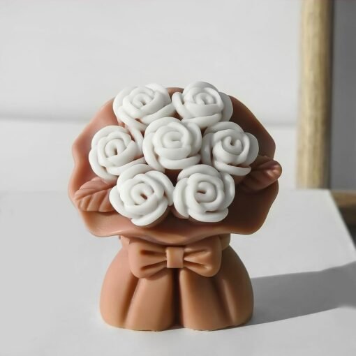 Vedini Tulip Rose Flower Candle Silicone Wave Spiral Candle Mold - Silicone Resin Casting Molds for Candle & Resin & Soap Craft Supplies AI038