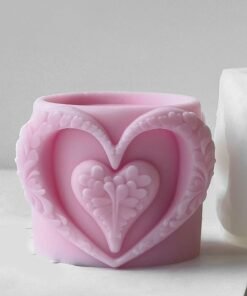 Vedini Love Heart Resin Jar Silicone Molds Cup Molds For Epoxy Resin Cup Pencil Cup Storage Jar Home Decoration