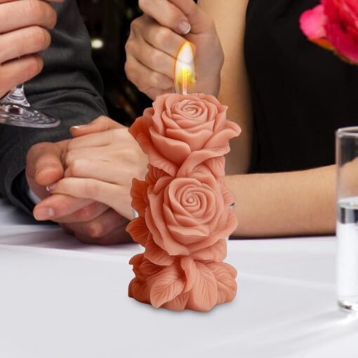Vedini Flower Silicone Mold - Flower Shaped Plaster Casting Mold, Reusable Multi-Functional Home Crafting Supplies Soap Making Molds for Holiday Decor AI039 - Image 2