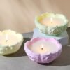 Anlan-angel Bowl Dish Resin Mold Tealight Candle Holder Molds for DIY Jewelry Tray Epoxy Casting Mold Lotus Rose Silicone Molds for DIY Jewelry Storage Home Table Decor