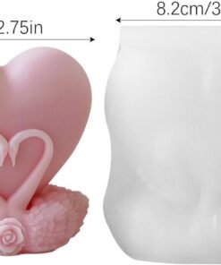 Alternative view of Vedini Heart Shape Candle Molds, Non-Stick Crafting Tool, Candle Making Equipment 9x8.2cm/3.54x3.23 Inches Creative Heart-Shaped Design for Family, Friends, and Colleagues AI050