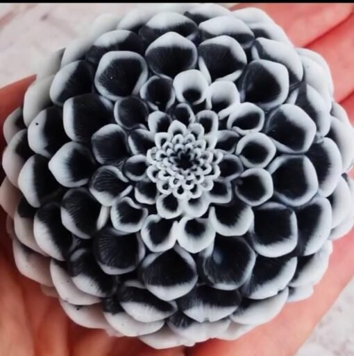 Vedini Dahlia Flower Floral soap Candle Clay Resin Silicone Mold Mould Christmas melt and Pour soap Making Mold, Clay mold /molds, epoxy Resin DIY Crafts AI064 - Image 5
