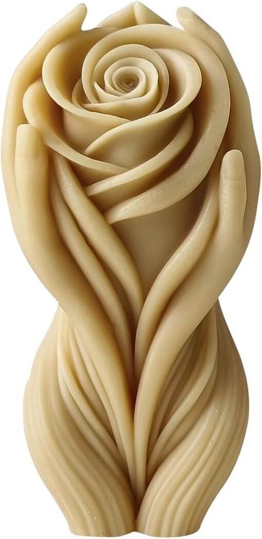 Vedini Flower Body Candle Resin Mold - Resin Casting Silicone Molds for Home Decor & Candle Making Wave Spiral Mold AI031