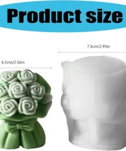 Alternative view of Vedini Tulip Rose Flower Candle Silicone Wave Spiral Candle Mold - Silicone Resin Casting Molds for Candle & Resin & Soap Craft Supplies AI038