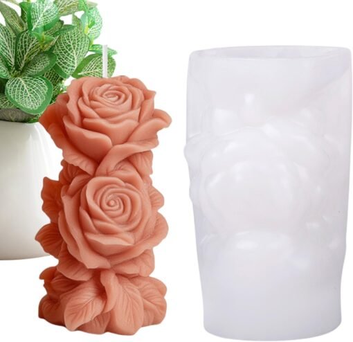 Vedini Flower Silicone Mold - Flower Shaped Plaster Casting Mold, Reusable Multi-Functional Home Crafting Supplies Soap Making Molds for Holiday Decor AI039