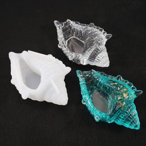 Vedini Conch Silicone Mold Conch Storage Container Mold Resin Shell Conch Epoxy DIY 3D Handmade Art Casting Conchs Handicrafts Durable Home Display Ornaments AI044 - Image 2