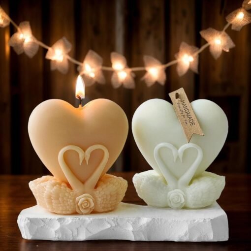 Vedini Heart Shape Candle Molds, Non-Stick Crafting Tool, Candle Making Equipment 9x8.2cm/3.54x3.23 Inches Creative Heart-Shaped Design for Family, Friends, and Colleagues AI050 - Image 7