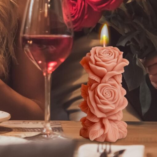 Vedini Flower Silicone Mold - Flower Shaped Plaster Casting Mold, Reusable Multi-Functional Home Crafting Supplies Soap Making Molds for Holiday Decor AI039 - Image 3