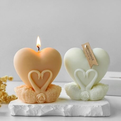 Vedini Heart Shape Candle Molds, Non-Stick Crafting Tool, Candle Making Equipment 9x8.2cm/3.54x3.23 Inches Creative Heart-Shaped Design for Family, Friends, and Colleagues AI050 - Image 6